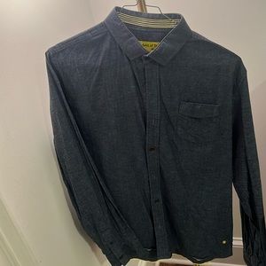 Descendant of Thieves Navy Blue Button Down Shirt - Medium